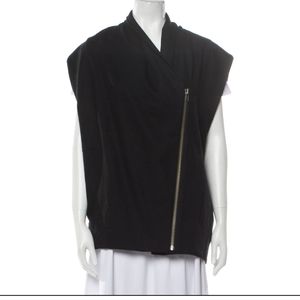 Helmut Lang Wool Sleeveless Black Cowl Neck Vest Jacket XL